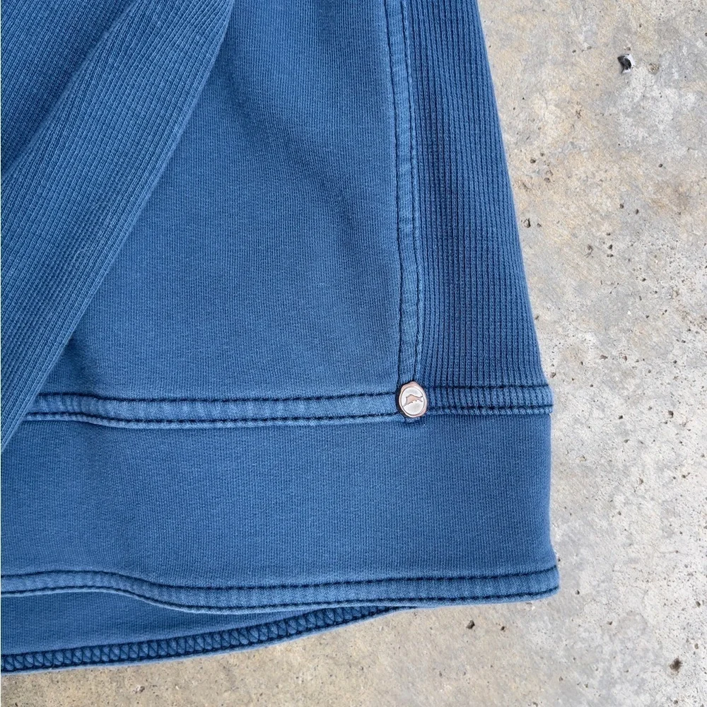 Tommy Bahama Sweatshirt Men's Large Blue 1/4 Zip Pullover Casual Logo